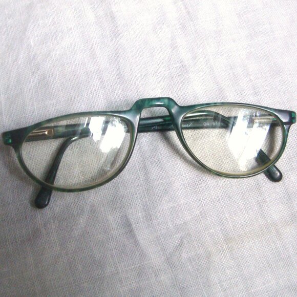 Vintage Ashley Stewart Green Tortoiseshell Half-frame Readers Eyewear - Picture 1 of 11